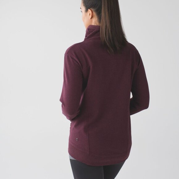 Lululemon On The Double Pullover Heathered Bordeaux Drama Size 2 - Picture 11 of 14